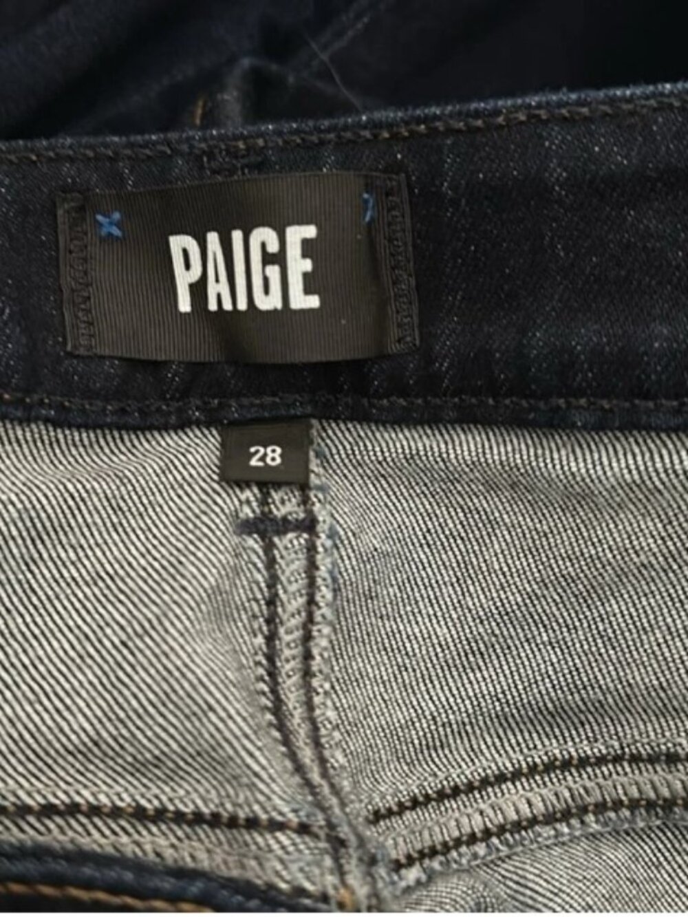 Paige Women’s Charlie Flare Jean High Rise Kira Dark Blue Wide Jean 28 - Picture 11 of 12